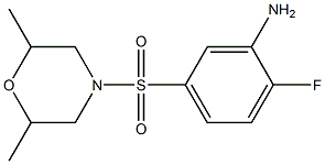 5-[(2,6-dimethylmorpholine-4-)sulfonyl]-2-fluoroaniline Structure