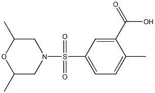 5-[(2,6-dimethylmorpholine-4-)sulfonyl]-2-methylbenzoic acid 化学構造式