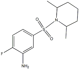 5-[(2,6-dimethylpiperidine-1-)sulfonyl]-2-fluoroaniline Structure