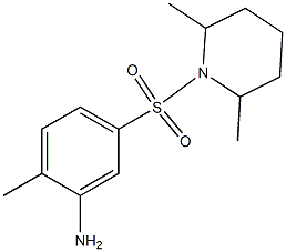 5-[(2,6-dimethylpiperidine-1-)sulfonyl]-2-methylaniline 结构式