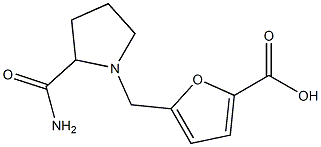 5-[(2-carbamoylpyrrolidin-1-yl)methyl]furan-2-carboxylic acid,,结构式