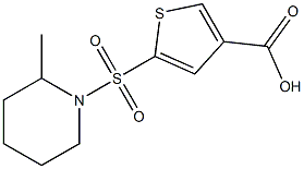 5-[(2-methylpiperidine-1-)sulfonyl]thiophene-3-carboxylic acid Structure