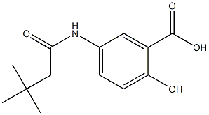 5-[(3,3-dimethylbutanoyl)amino]-2-hydroxybenzoic acid 结构式