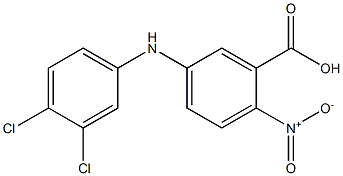 5-[(3,4-dichlorophenyl)amino]-2-nitrobenzoic acid,,结构式