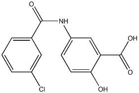 5-[(3-chlorobenzoyl)amino]-2-hydroxybenzoic acid Structure