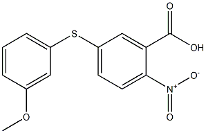 5-[(3-methoxyphenyl)sulfanyl]-2-nitrobenzoic acid 化学構造式