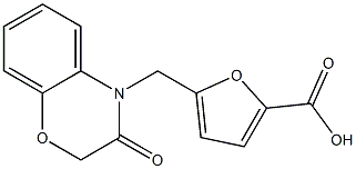 5-[(3-oxo-3,4-dihydro-2H-1,4-benzoxazin-4-yl)methyl]furan-2-carboxylic acid 化学構造式
