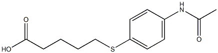 5-[(4-acetamidophenyl)sulfanyl]pentanoic acid Structure