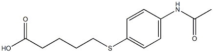 5-[(4-acetamidophenyl)sulfanyl]pentanoic acid 结构式