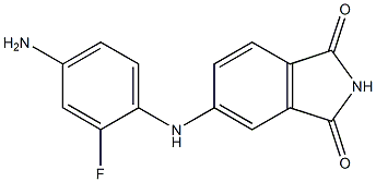 5-[(4-amino-2-fluorophenyl)amino]-2,3-dihydro-1H-isoindole-1,3-dione Struktur