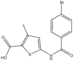 5-[(4-bromobenzoyl)amino]-3-methylthiophene-2-carboxylic acid Structure