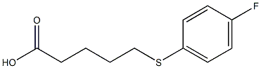 5-[(4-fluorophenyl)sulfanyl]pentanoic acid 化学構造式