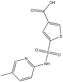 5-[(5-methylpyridin-2-yl)sulfamoyl]thiophene-3-carboxylic acid,,结构式