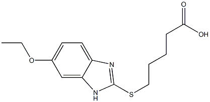 5-[(6-ethoxy-1H-1,3-benzodiazol-2-yl)sulfanyl]pentanoic acid,,结构式