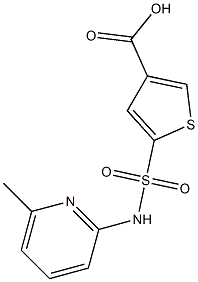 5-[(6-methylpyridin-2-yl)sulfamoyl]thiophene-3-carboxylic acid Structure