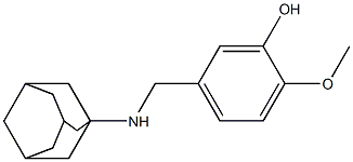 5-[(adamantan-1-ylamino)methyl]-2-methoxyphenol 结构式