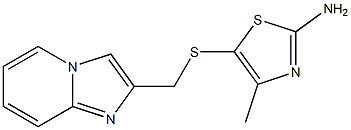 5-[(imidazo[1,2-a]pyridin-2-ylmethyl)thio]-4-methyl-1,3-thiazol-2-amine Structure
