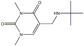 5-[(tert-butylamino)methyl]-1,3-dimethyl-1,2,3,4-tetrahydropyrimidine-2,4-dione Structure