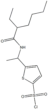 5-[1-(2-ethylhexanamido)ethyl]thiophene-2-sulfonyl chloride Structure