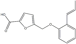 5-[2-(prop-1-en-1-yl)phenoxymethyl]furan-2-carboxylic acid Structure