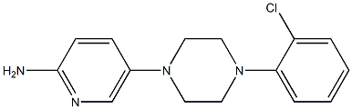 5-[4-(2-chlorophenyl)piperazin-1-yl]pyridin-2-amine 化学構造式