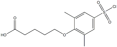 5-[4-(chlorosulfonyl)-2,6-dimethylphenoxy]pentanoic acid,,结构式