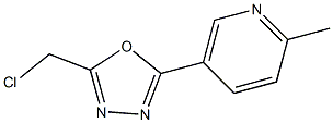 5-[5-(chloromethyl)-1,3,4-oxadiazol-2-yl]-2-methylpyridine,,结构式