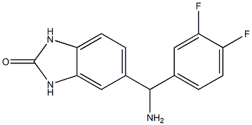 5-[amino(3,4-difluorophenyl)methyl]-2,3-dihydro-1H-1,3-benzodiazol-2-one Struktur