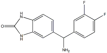 5-[amino(3,4-difluorophenyl)methyl]-2,3-dihydro-1H-1,3-benzodiazol-2-one Structure