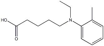 5-[ethyl(2-methylphenyl)amino]pentanoic acid Struktur