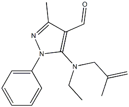 5-[ethyl(2-methylprop-2-en-1-yl)amino]-3-methyl-1-phenyl-1H-pyrazole-4-carbaldehyde Structure