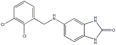 5-{[(2,3-dichlorophenyl)methyl]amino}-2,3-dihydro-1H-1,3-benzodiazol-2-one 化学構造式