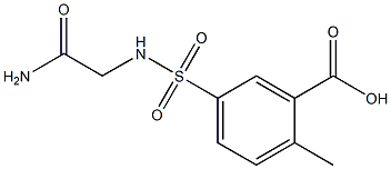 5-{[(2-amino-2-oxoethyl)amino]sulfonyl}-2-methylbenzoic acid Structure