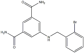 5-{[(2-bromophenyl)methyl]amino}benzene-1,3-dicarboxamide Structure