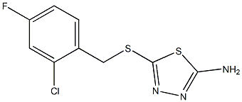 5-{[(2-chloro-4-fluorophenyl)methyl]sulfanyl}-1,3,4-thiadiazol-2-amine Structure