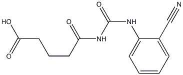 5-{[(2-cyanophenyl)carbamoyl]amino}-5-oxopentanoic acid 化学構造式