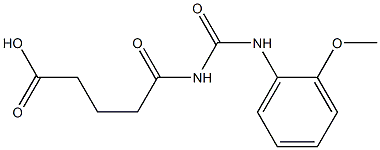 5-{[(2-methoxyphenyl)carbamoyl]amino}-5-oxopentanoic acid Struktur
