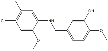 5-{[(4-chloro-2-methoxy-5-methylphenyl)amino]methyl}-2-methoxyphenol,,结构式