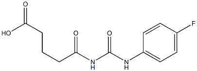 5-{[(4-fluorophenyl)carbamoyl]amino}-5-oxopentanoic acid 化学構造式