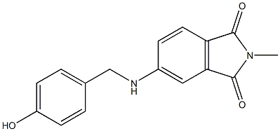 5-{[(4-hydroxyphenyl)methyl]amino}-2-methyl-2,3-dihydro-1H-isoindole-1,3-dione 结构式