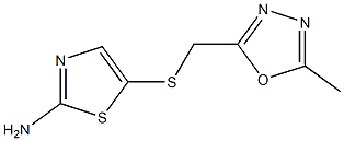 5-{[(5-methyl-1,3,4-oxadiazol-2-yl)methyl]sulfanyl}-1,3-thiazol-2-amine Structure