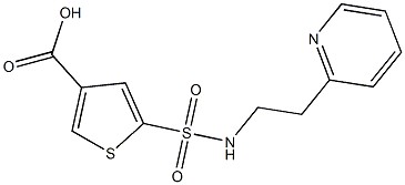 5-{[2-(pyridin-2-yl)ethyl]sulfamoyl}thiophene-3-carboxylic acid,,结构式