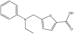 5-{[ethyl(phenyl)amino]methyl}furan-2-carboxylic acid Struktur