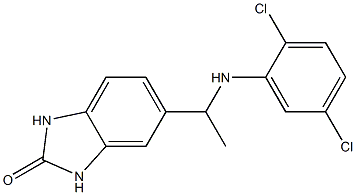 5-{1-[(2,5-dichlorophenyl)amino]ethyl}-2,3-dihydro-1H-1,3-benzodiazol-2-one Structure