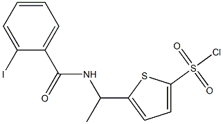 5-{1-[(2-iodophenyl)formamido]ethyl}thiophene-2-sulfonyl chloride Structure