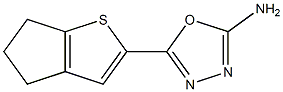 5-{4H,5H,6H-cyclopenta[b]thiophen-2-yl}-1,3,4-oxadiazol-2-amine 化学構造式