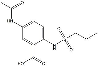 5-acetamido-2-(propane-1-sulfonamido)benzoic acid Structure