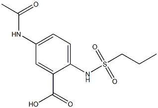 5-acetamido-2-(propane-1-sulfonamido)benzoic acid,,结构式