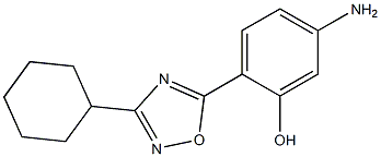 5-amino-2-(3-cyclohexyl-1,2,4-oxadiazol-5-yl)phenol,,结构式