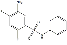 5-amino-2,4-difluoro-N-(2-methylphenyl)benzene-1-sulfonamide 结构式